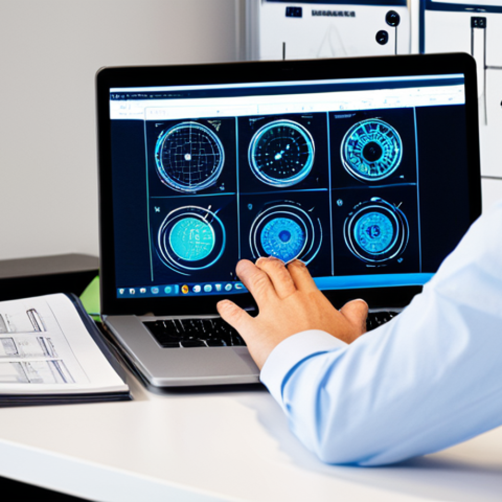 A focused professional, fully clothed in modest business casual attire, diligently studying complex HVAC&R system schematics and technical diagrams on a clean, modern desk. A laptop displays detailed thermodynamic data. The background is a well-lit, organized study environment with shelves filled with technical manuals. The image conveys deep concentration and intellectual engagement in preparation for a challenging exam. safe for work, appropriate content, fully clothed, professional, perfect anatomy, correct proportions, natural pose, well-formed hands, proper finger count, natural body proportions, professional photography, high quality.