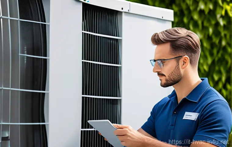 공조냉동기계 분야 이직 성공 사례 - A professional and confident HVAC&R technician, wearing clean, modern work overalls with a company l...