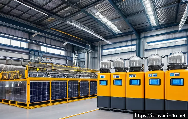 공조냉동기계기사와 환경 보호 기술 - A modern industrial refrigeration system using eco-friendly refrigerants such as CO₂ (R-744) and amm...
